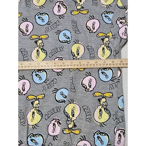 VTG 90s Looney Tunes Sweatshirt Womens Tweety Bird All Over Print XG 15-17 - Picture 7 of 9